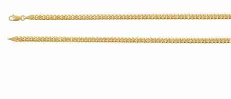 14K Yellow 4.4 mm Hollow Miami Cuban Curb 18" Chain