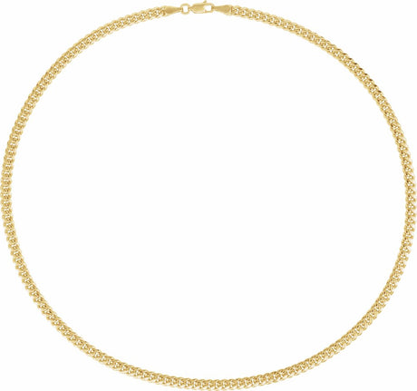 14K Yellow Gold 4.4 mm Hollow Miami Cuban Curb 24" Chain