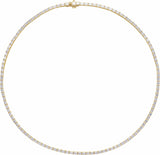 14K Yellow 11 3/4 CTW Lab-Grown Diamond Line 16" Necklace