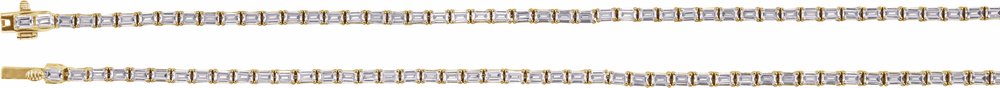 14K Yellow 11 3/4 CTW Lab-Grown Diamond Line 16" Necklace