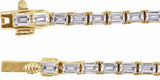 14K Yellow 11 3/4 CTW Lab-Grown Diamond Line 16" Necklace