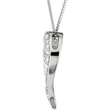 14K White Gold 1/4 CTW Natural Diamond Heart 18" Necklace