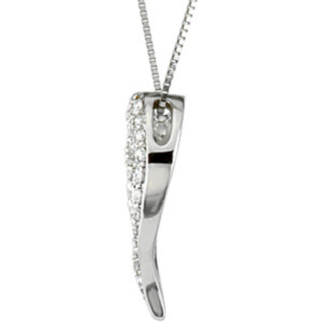 14K White Gold 1/4 CTW Natural Diamond Heart 18" Necklace
