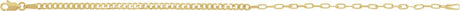 14K Yellow Gold 2.7 mm Curb & Paperclip-Style 7" Chain