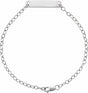 Sterling Silver Engravable Bar 7" Bracelet