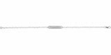 14K White Gold Engravable Bar 7" Bracelet