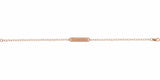 14K Rose Engravable Bar 7" Bracelet