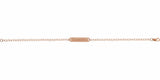 14K Rose Gold Engravable Bar 7" Bracelet
