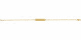 14K Yellow Engravable Bar 7" Bracelet