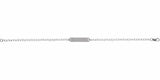 14K White Gold Engravable Bar 7" Bracelet