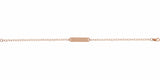 14K Rose Engravable Bar 7" Bracelet