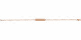 14K Rose Gold Engravable Bar 7" Bracelet