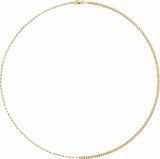 14K Yellow Gold 2.7 mm Curb & Paperclip-Style 18" Chain
