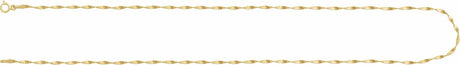 14K Yellow Gold 1.6 mm Twisted Herringbone 7" Chain