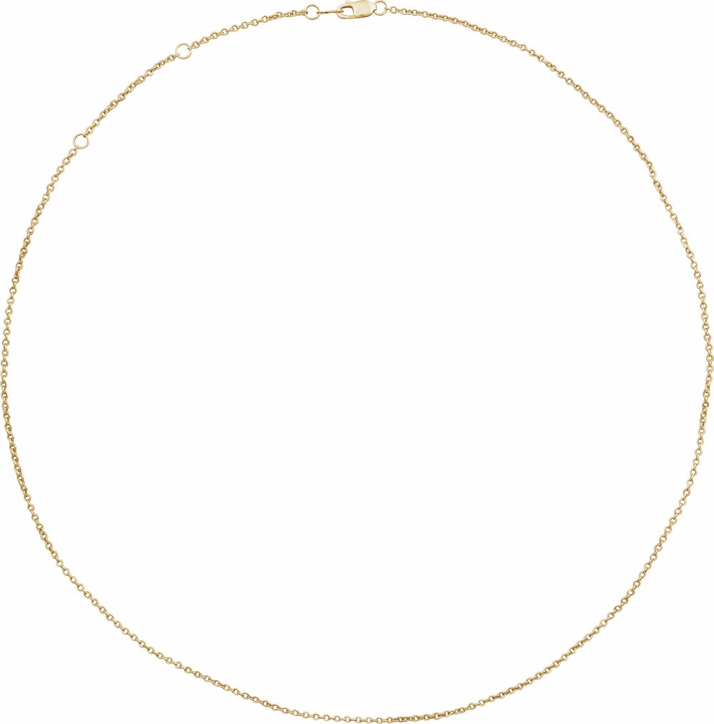 14K Yellow 1.5 mm Adjustable Cable 16-18" Chain