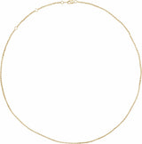 14K Yellow 1.5 mm Adjustable Cable 16-18" Chain