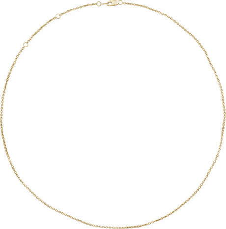 18K Yellow Gold 1.5 mm Adjustable Cable 16-18" Chain