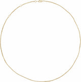 10K Yellow Gold 1.5 mm Adjustable Cable 16-18" Chain