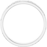14K White Gold 4 mm Floral Flat Band Size 4.5
