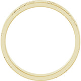 14K Yellow Gold 4 mm Floral Flat Band Size 8