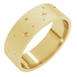 14K Yellow Gold 7 mm Star Band with Glass Blast Finish Size 7