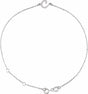 Sterling Silver Initial C 6 1/2-7 1/2" Bracelet
