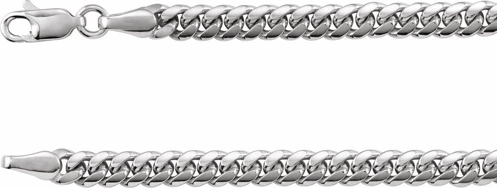 Sterling Silver 4.35 mm Miami Cuban Curb 8" Chain