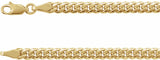 14K Yellow 4.4 mm Hollow Miami Cuban Curb 18" Chain
