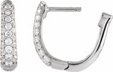 14K White Gold 1/5 CTW Natural Diamond 10.1 mm Hoop Earrings