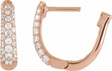 14K Rose Gold 1/2 CTW Natural Diamond 14.9 mm Hoop Earrings