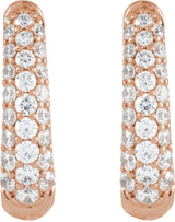 14K Rose Gold 1/2 CTW Natural Diamond 14.9 mm Hoop Earrings
