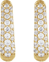14K Yellow Gold 1/5 CTW Lab-Grown Diamond 10.1 mm Hoop Earrings