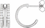 14K White Gold 1/2 CTW Natural Diamond Earrings