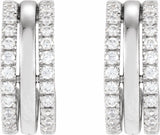 14K White 1/2 CTW Natural Diamond Earrings