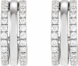 14K White Gold 1/2 CTW Natural Diamond Earrings