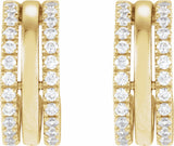 14K Yellow Gold 1/2 CTW Natural Diamond Earrings