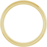 10K Yellow 5 mm Rope & Milgrain Stepped-Edge Comfort-Fit Half Round Band Size 7