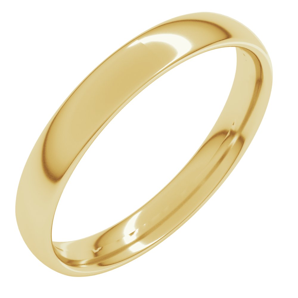 10K Yellow Gold 3.5 mm Lightweight Comfort-Fit European-Style Band Size 5