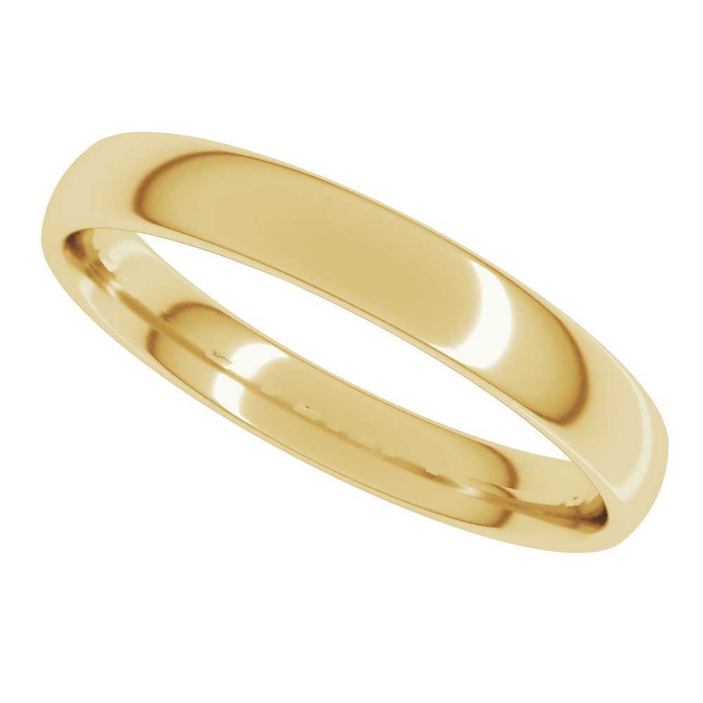 14K Yellow 3.5 mm European Light Band