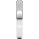 14K White 3.5 mm Lightweight Comfort-Fit European-Style Band