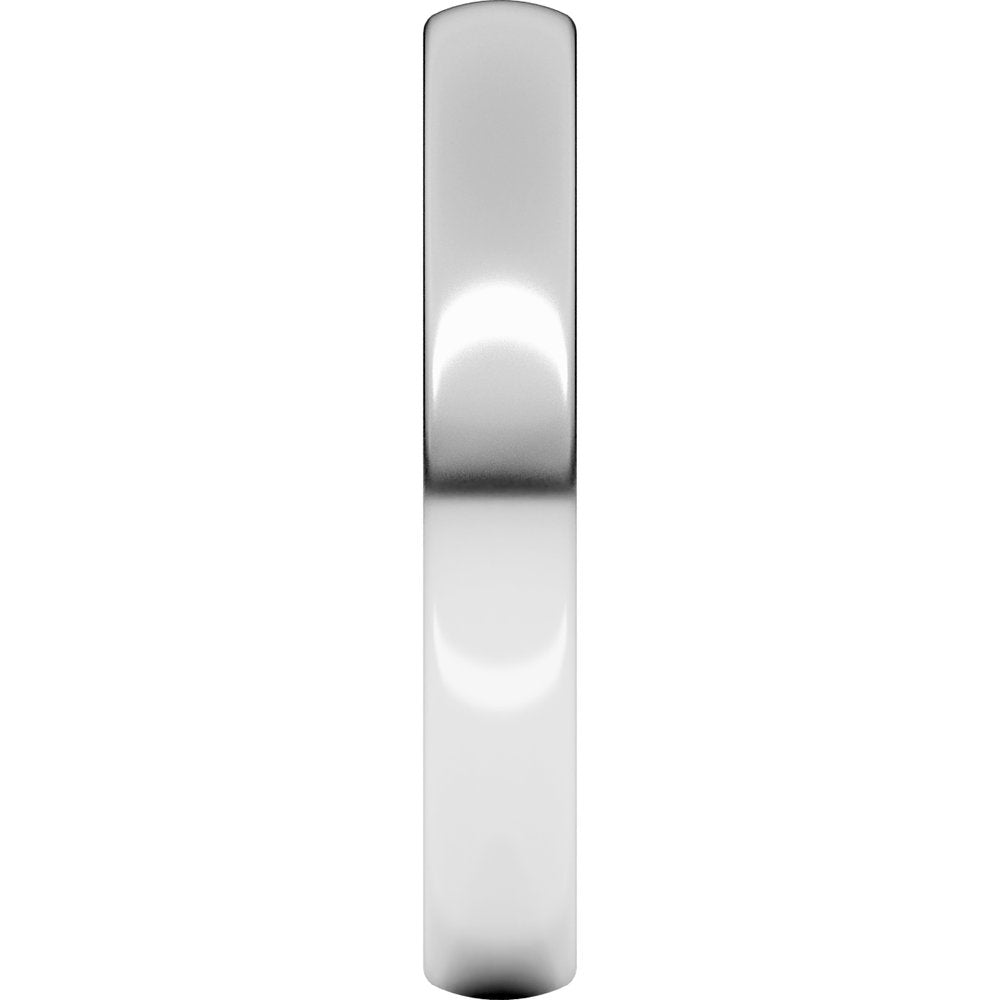14K White Gold 3.5 mm Lightweight Comfort-Fit European-Style Band Size 9
