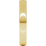 14K Yellow 3.5 mm Comfort-Fit Lightweight European-Style Band