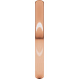 14K Rose 2.5 mm Lightweight Comfort-Fit European-Style Band Size 5