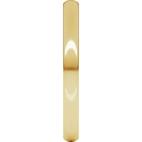 18K Yellow Gold 2.5 mm Lightweight Comfort-Fit European-Style Band Size 6