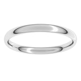 14K White 2.5 mm Lightweight Comfort-Fit European-Style Band
