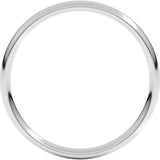 14K White Gold 2.5 mm Lightweight Comfort-Fit European-Style Band Size 6