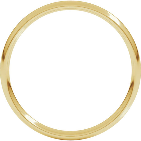 18K Yellow 2.5 mm European Light Band