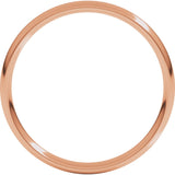 14K Rose 2.5 mm Lightweight Comfort-Fit European-Style Band Size 5