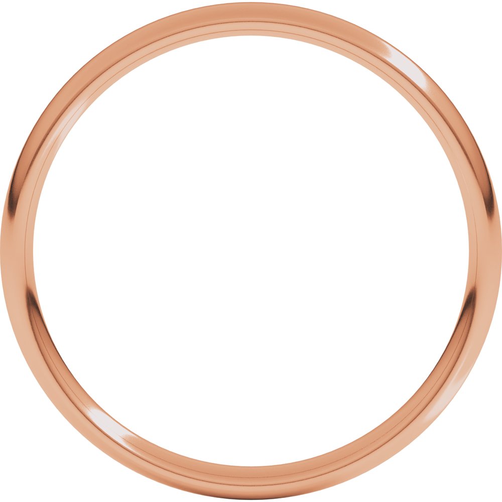 14K Rose Gold 2.5 mm Lightweight Comfort-Fit European-Style Band Size 5