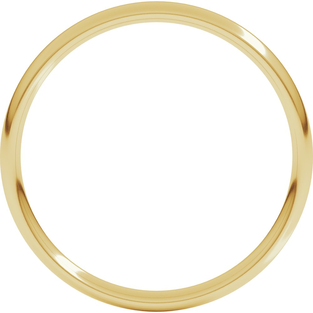 14K Yellow 2.5 mm Comfort-Fit Lightweight European-Style Band